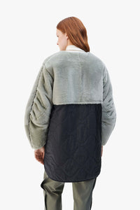 Shearling Quilt Jacket - Pale Jade / Pale Sage