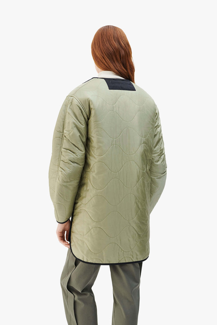 Shearling Quilt Jacket - Pale Jade / Pale Sage