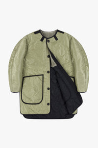 Shearling Quilt Jacket - Pale Jade / Pale Sage