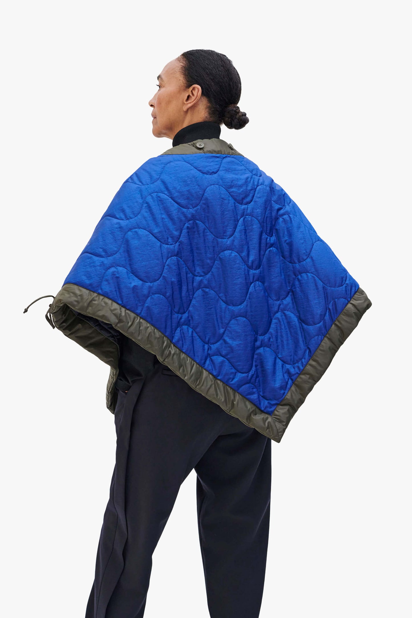 Signature Quilt Cape - Cobalt / Midnight