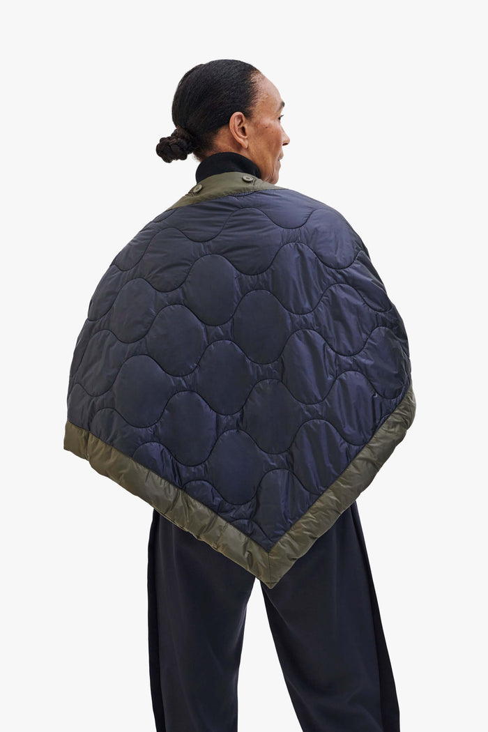 Signature Quilt Cape - Cobalt / Midnight