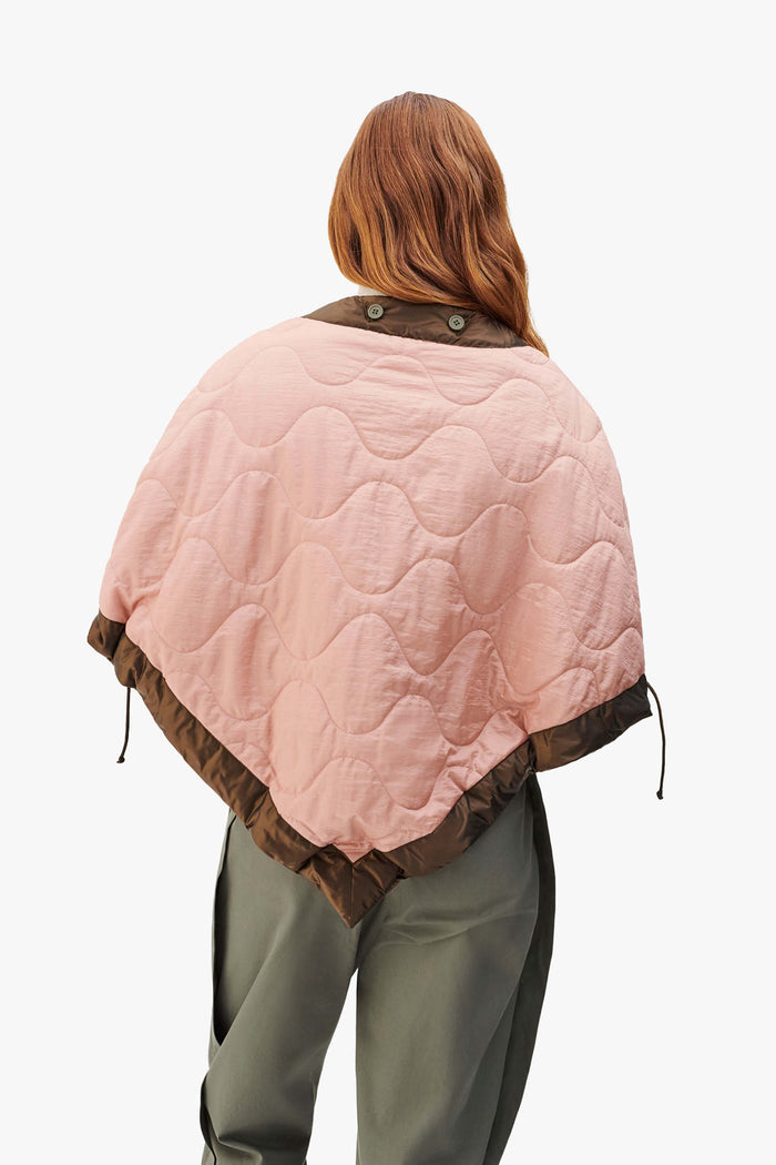 Signature Quilt Cape - Pale Pink / Pale Sage