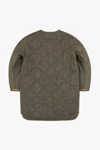 Signature Quilt Jacket - Dark Olive / Burnt Orange