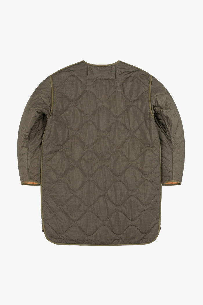 Signature Quilt Jacket - Dark Olive / Burnt Orange