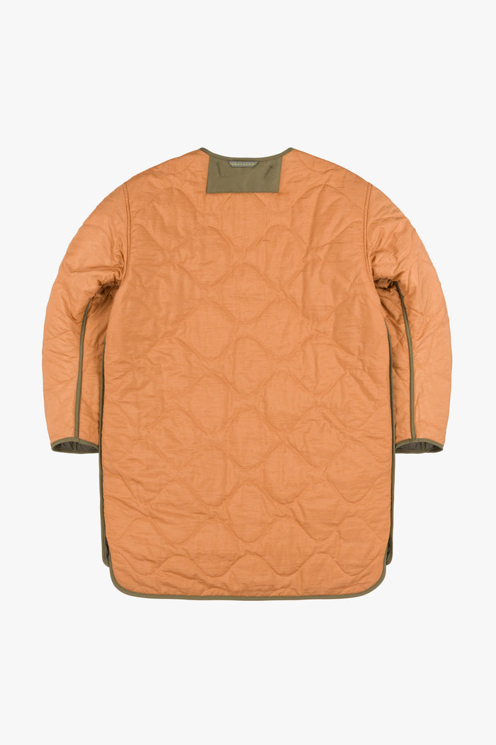 Signature Quilt Jacket - Dark Olive / Burnt Orange