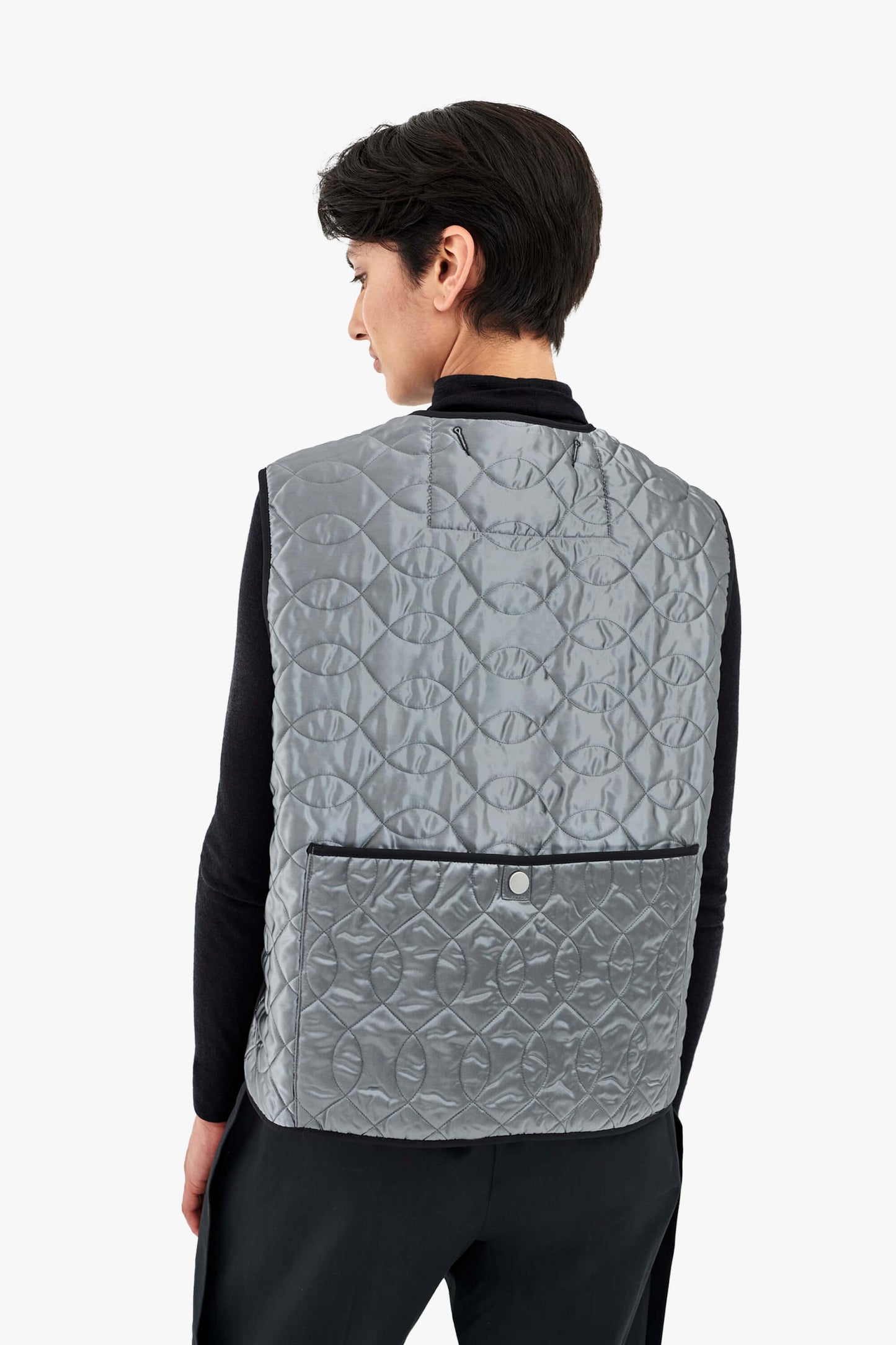 Utility Quilt Vest - Anthracite / Mineral Green