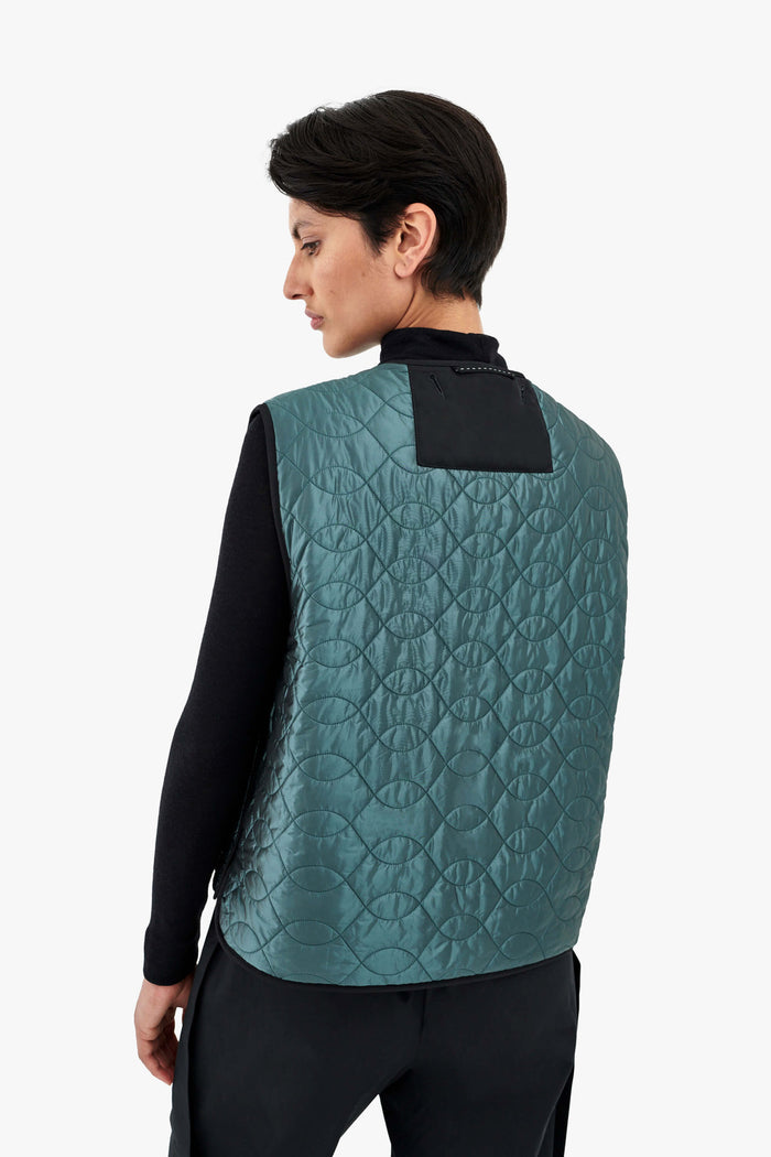 Utility Quilt Vest - Anthracite / Mineral Green