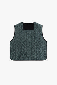 Utility Quilt Vest - Anthracite / Mineral Green