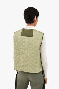 Utility Quilt Vest - Clementine / Pale Sage