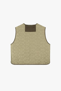 Utility Quilt Vest - Clementine / Pale Sage