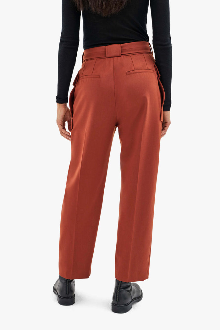 Wool Patch Pocket Trouser - Russett