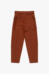 Wool Patch Pocket Trouser - Russett