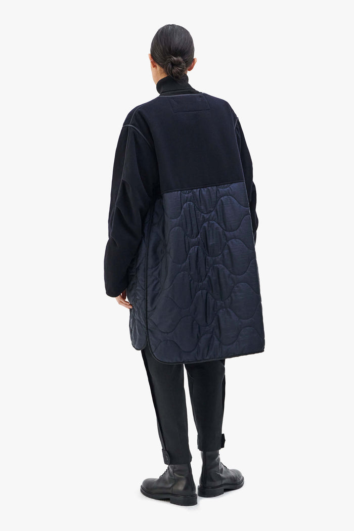 Wool Quilt Jacket - Navy / Black