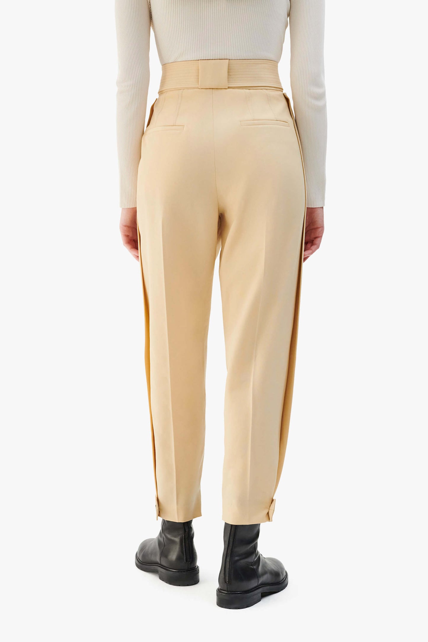 Wool Tapered Trouser - Soft Sand