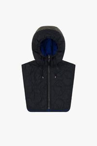 Elements Quilt Zip Hood - Black / Cobalt