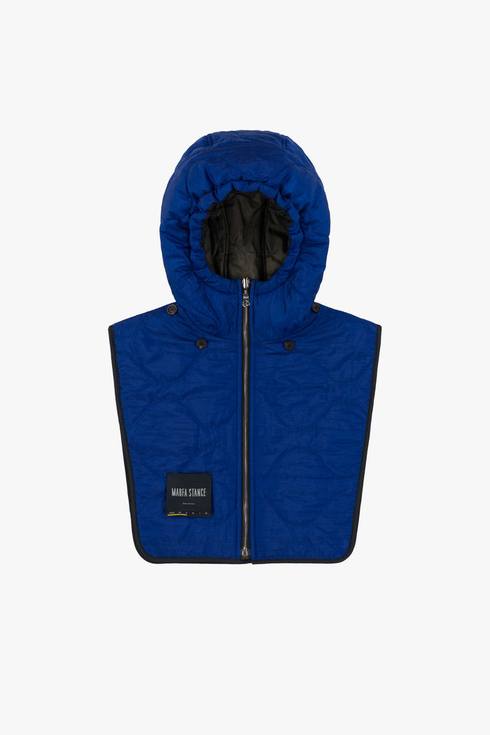 Elements Quilt Zip Hood - Black / Cobalt