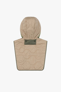 Elements Quilt Zip Hood - Pale Sage / White