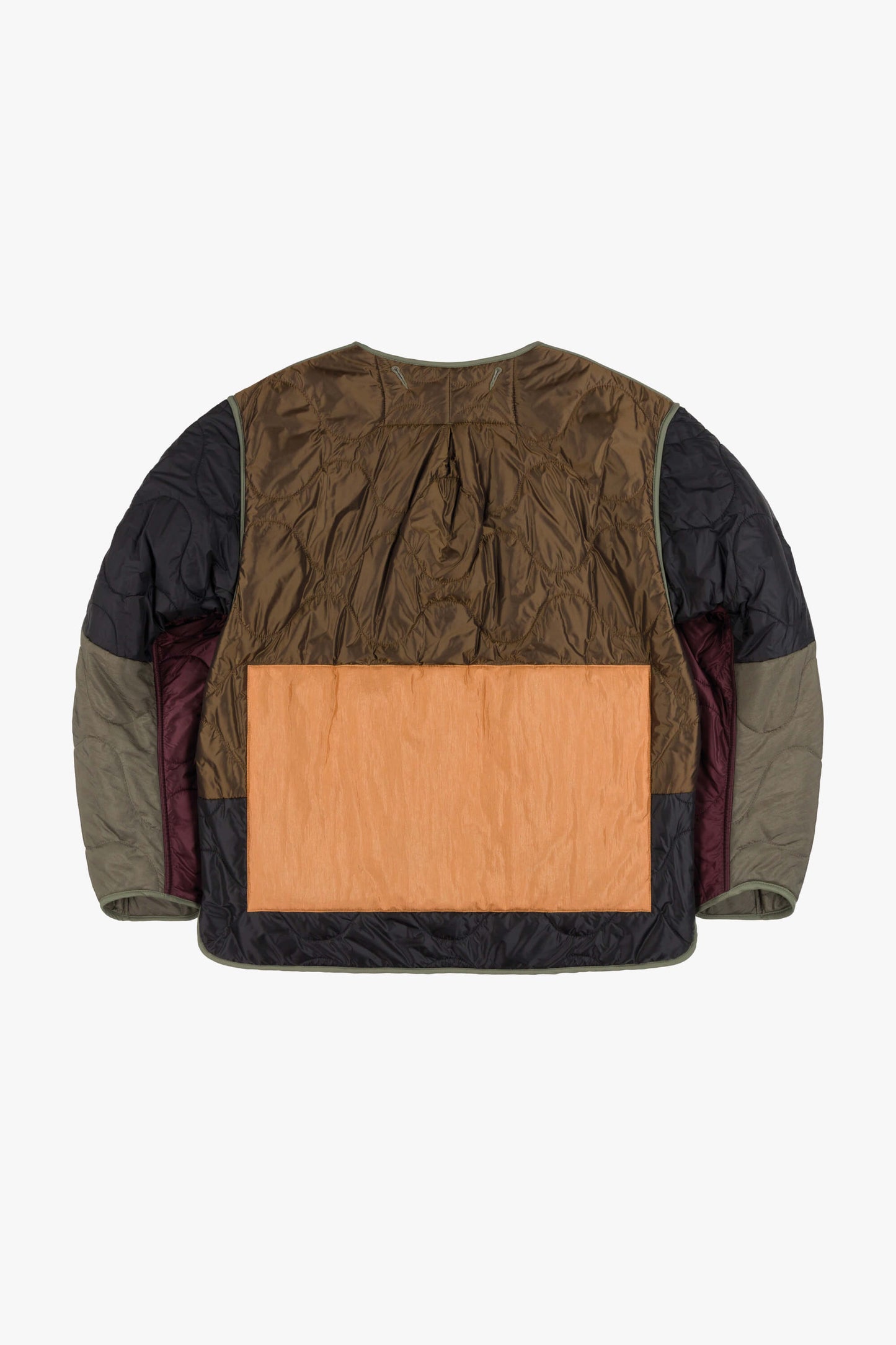 Patchwork Quilt Jacket - Wine / Dark Olive