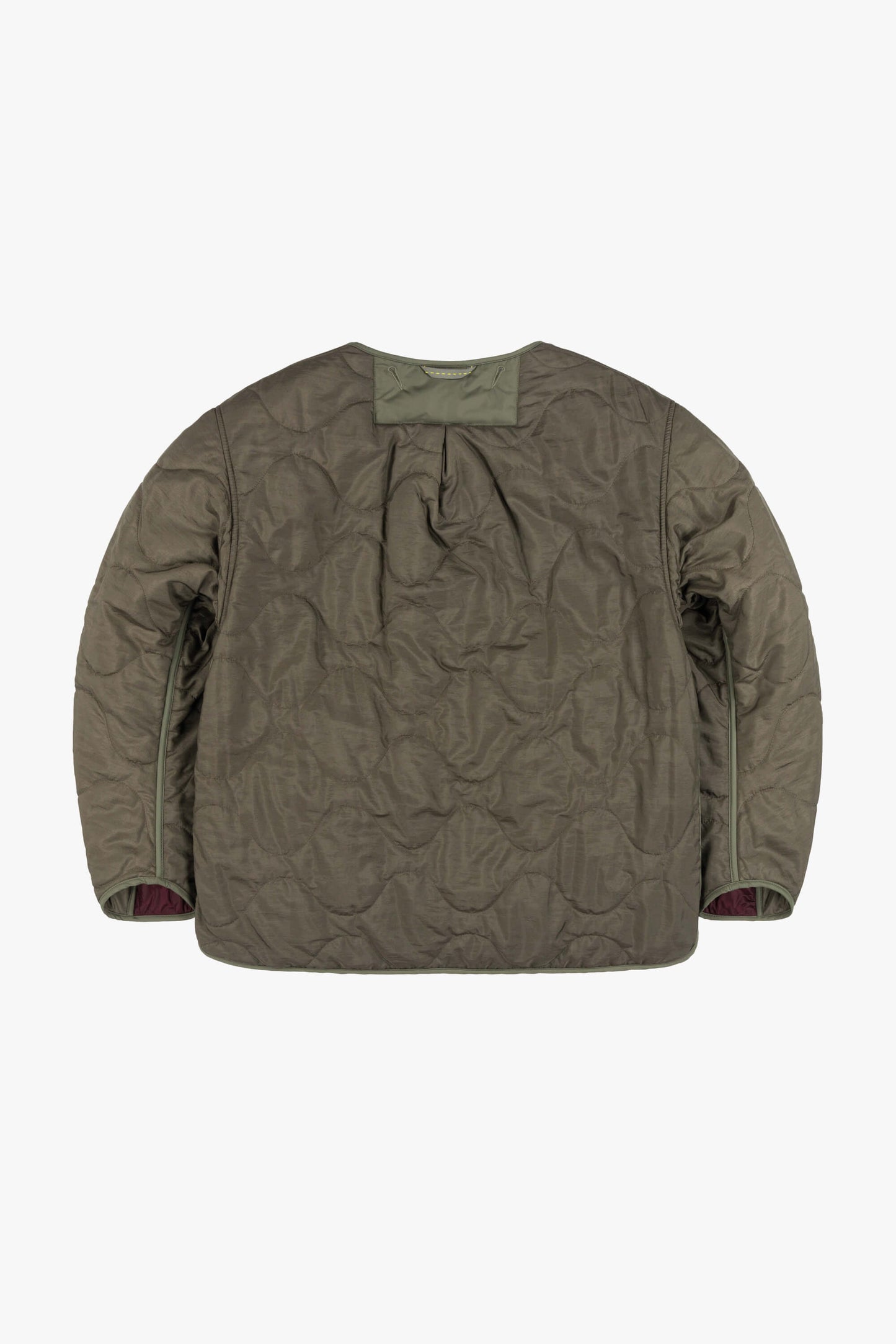 Patchwork Quilt Jacket - Wine / Dark Olive