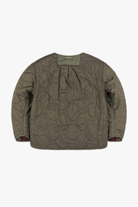 Patchwork Quilt Jacket - Wine / Dark Olive