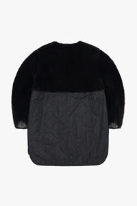 Shearling Quilt Jacket - Black / Anthracite