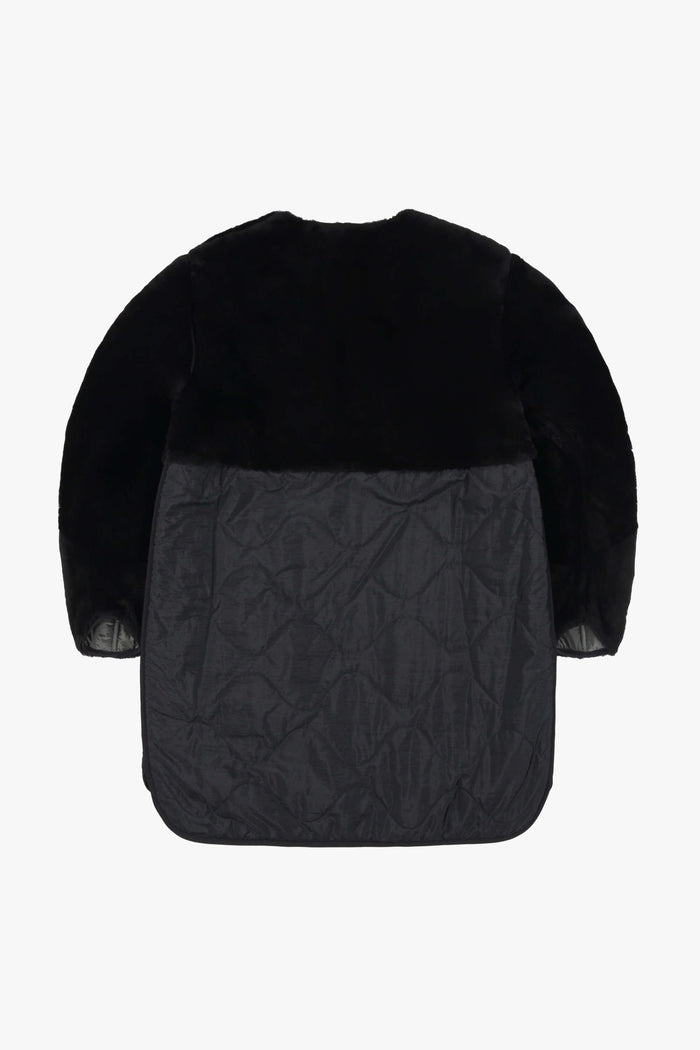 Shearling Quilt Jacket - Black / Anthracite